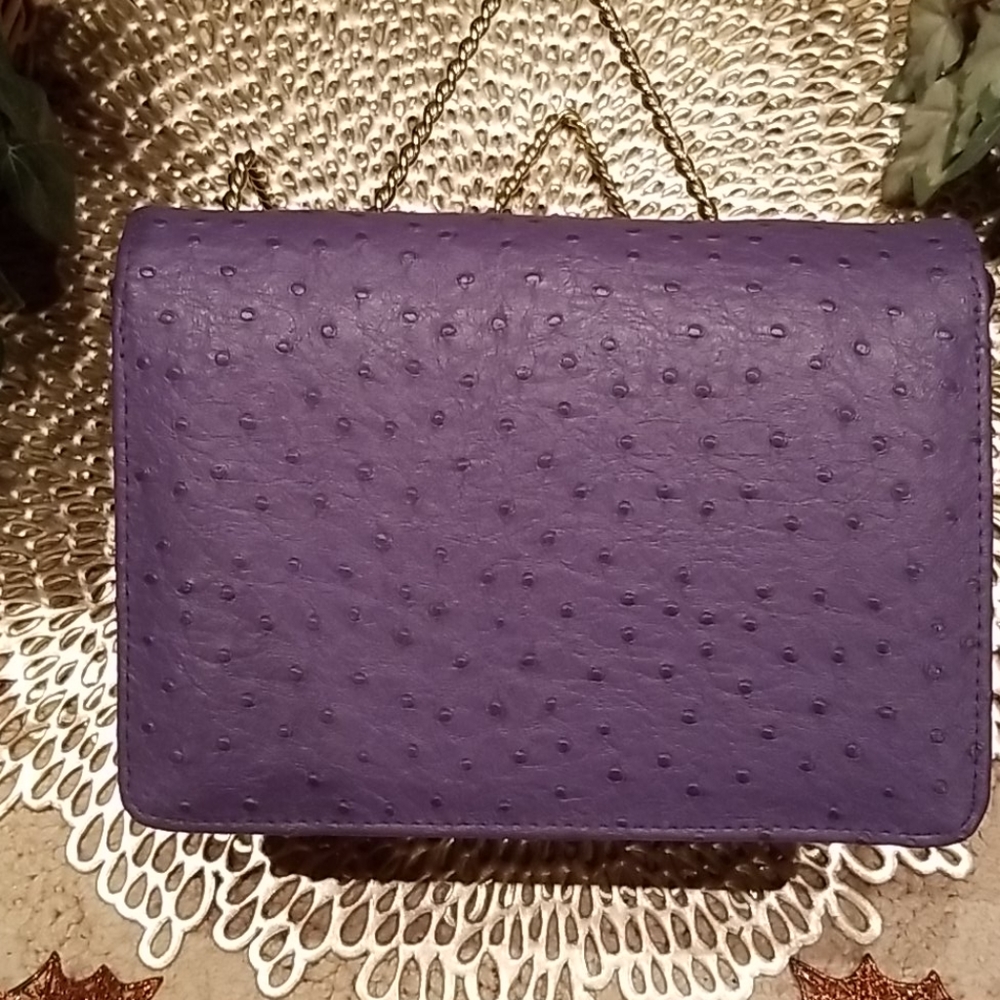 Vintage Elka Embossed Faux Ostrich Shoulder Bag - Picture 4 of 8